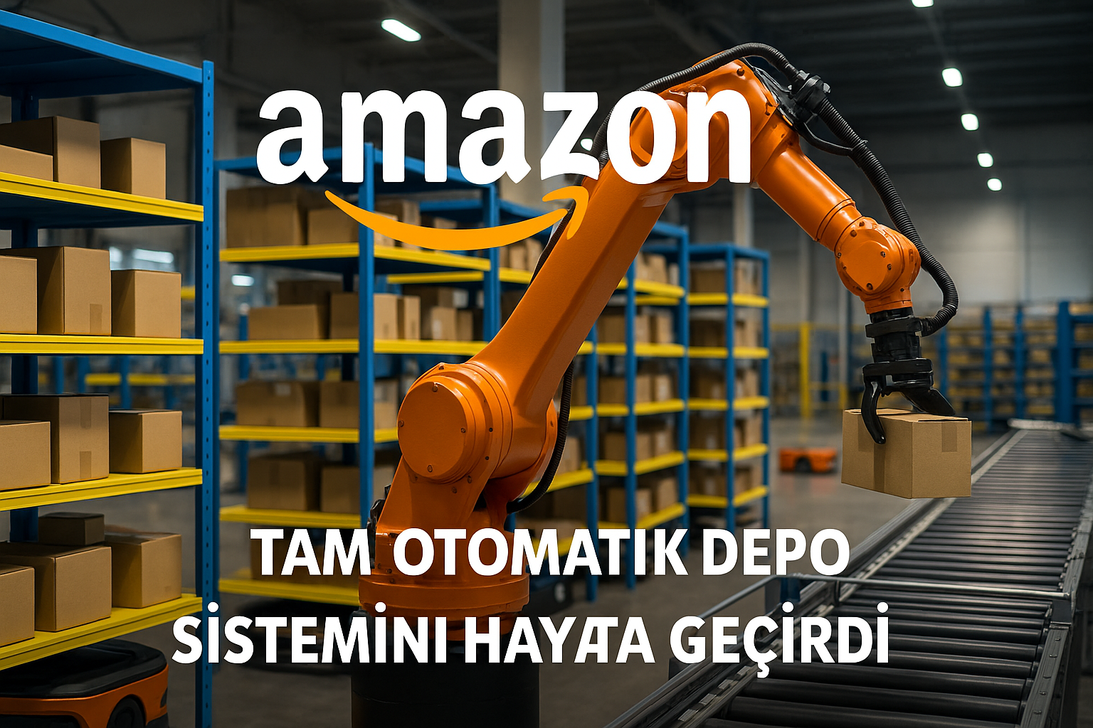 Amazon, Otomatik Depo Sistemini İlk Kez Uygulamaya Başladı
